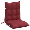 vidaXL Coussins de chaise &agrave; dossier bas lot de 4 rouge bordeaux