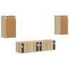 vidaXL Ensemble meuble TV 4 pcs Ch&ecirc;ne Sonoma Bois d'ing&eacute;nierie
