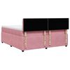vidaXL Sommier &agrave; lattes de lit avec matelas Rose 200x200 cm Velours