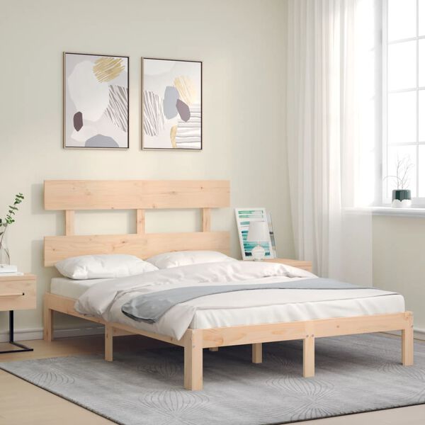 vidaXL Cadre de lit sans matelas 120x200 cm bois de pin massif