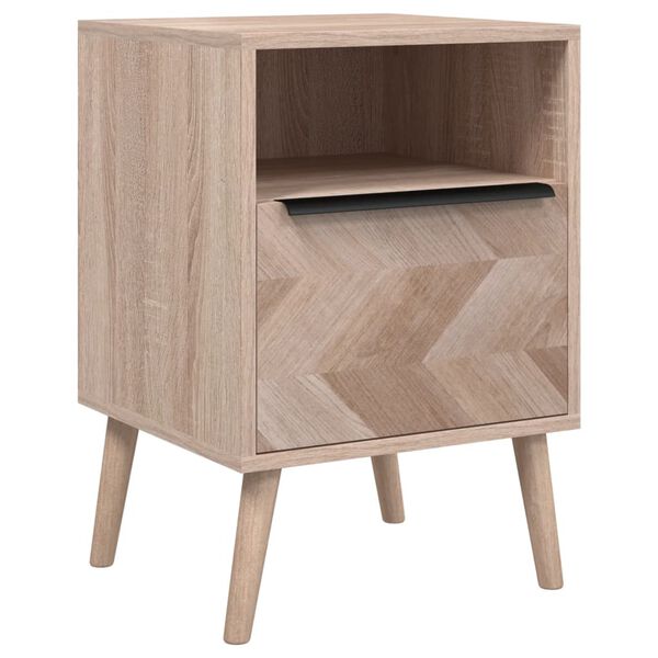 Finori Table de chevet Lusk 61A ch&ecirc;ne sonoma 38,5x38,5x57 cm