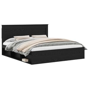 vidaXL Cadre de lit avec tiroir Ch&ecirc;ne Sonoma 75 x 190 cm Pin massif