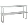 vidaXL Table de travail de cuisine avec étagère 120x60x145 cm Inox