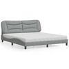 vidaXL Lit avec matelas Hvar gris clair 180x200 cm tissu