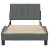 vidaXL Cadre de lit sans matelas Hanko gris fonc&eacute; 90x190 cm tissu
