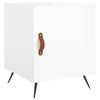 vidaXL Table de chevet blanc brillant 40x40x50 cm bois d&rsquo;ing&eacute;nierie
