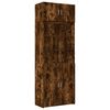 vidaXL Armoire de rangement chêne fumé 80x42,5x225cm bois d'ingénierie