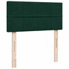 vidaXL Cadre de lit ottoman avec matelas vert fonc&eacute; 90x200 cm velours