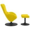 vidaXL Chaise &OElig;uf avec Pouf Jaune Velours