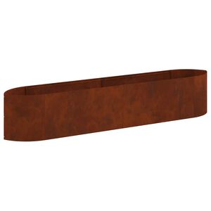 vidaXL Jardin sur&eacute;lev&eacute; Acier patin&eacute; 220 x 40 x 40 cm Acier