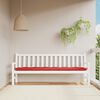 vidaXL Coussin de banc de jardin rouge 200x50x7 cm tissu oxford