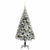 vidaXL Sapin de No&euml;l artificiel Blanc 150 cm PVC, Acier et Plastique