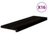 vidaXL Marches d'escalier 16 pcs brun-noir 80x25x2 cm ch&ecirc;ne massif