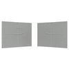 vidaXL Mur de tente de f&ecirc;te 2 pcs Gris clair 400 x 195 cm PE et acier