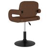 vidaXL Chaises pivotantes &agrave; manger lot de 2 marron tissu