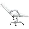 vidaXL Fauteuil de massage inclinable de bureau Blanc Similicuir