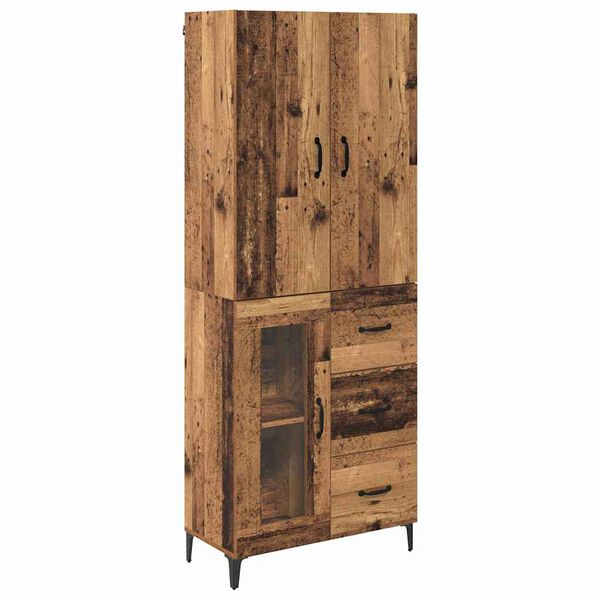 vidaXL Haut Armoire Bois Ancien 69,5 x 34 x 180 cm Bois d'ing&eacute;nierie