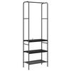 vidaXL Porte-v&ecirc;tements Ch&ecirc;ne noir 60 x 30 x 171 cm Bois d'ing&eacute;nierie