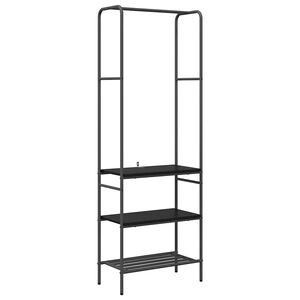 vidaXL Porte-v&ecirc;tements Ch&ecirc;ne noir 60 x 30 x 171 cm Bois d'ing&eacute;nierie