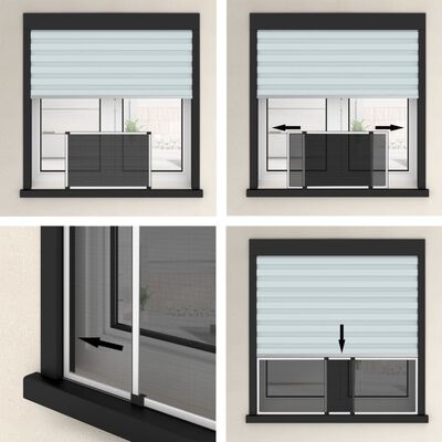 vidaXL Moustiquaire extensible pour fenêtres Blanc (75-143)x50 cm