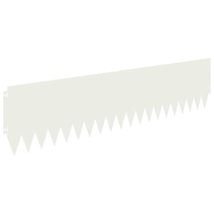 vidaXL Bordure de Pelouse 20 pcs 103 x 25 cm Acier Blanc