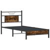 vidaXL Cadre de lit sans matelas chêne fumé 75x190cm bois d'ingénierie