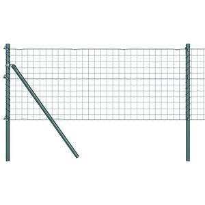 vidaXL Cl&ocirc;ture avec poteau Vert 0,4 x 10 m Acier et PVC