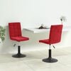vidaXL Chaises &agrave; manger pivotantes lot de 2 rouge bordeaux velours