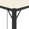 vidaXL Tonnelle avec toit à persienne 3x4 m Crème Tissu et aluminium