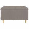 vidaXL Tabouret bouton avec coussin Taupe 80 x 80 x 45 cm tissu