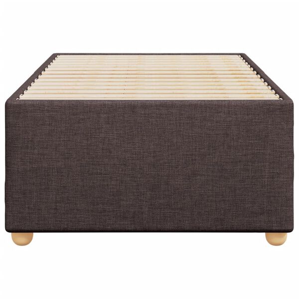 vidaXL Cadre de lit sans matelas marron foncé 100x200 cm tissu