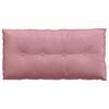 vidaXL Coussin de Dos Rose 100 x 50 cm Tissu en velours c&ocirc;tel&eacute;