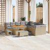 vidaXL Ensemble de canap&eacute; de jardin 13 pcs Beige et Gris clair