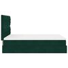 vidaXL Cadre de lit ottoman avec matelas vert fonc&eacute; 140x200 cm velours