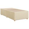 vidaXL Sommier &agrave; lattes de lit avec matelas Cr&egrave;me 80x200 cm Tissu