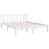 vidaXL Cadre de lit sans matelas blanc bois massif 140x200 cm