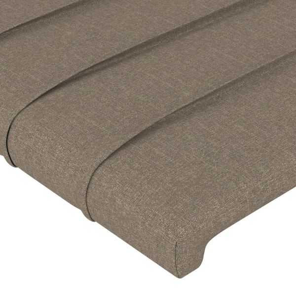 vidaXL T&ecirc;tes de lit 2 pcs Taupe 90x5x78/88 cm Tissu