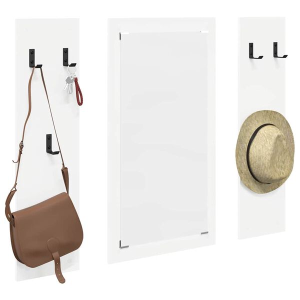 vidaXL Porte-manteau mural Blanc 96 x 1,5 x 90 cm Bois d'ingénierie