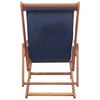 vidaXL Chaise pliable de plage Tissu et cadre en bois Bleu
