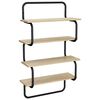 vidaXL &Eacute;tag&egrave;re murale &agrave; 4 niveaux Ch&ecirc;ne Sonoma 40 x 24,5 x 104 cm
