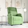 vidaXL Fauteuil de massage Vert clair Velours
