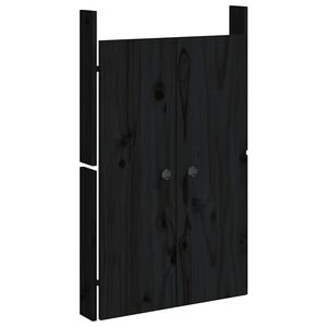 vidaXL Portes de cuisine d'ext&eacute;rieur noir 50x9x82cm bois de pin massif