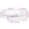 vidaXL Salon de jardin 5 pcs et coussins bois massif sapin de douglas