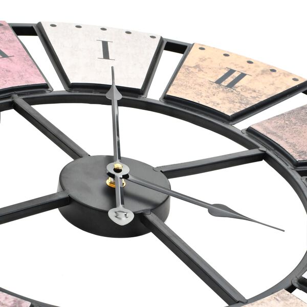 vidaXL Horloge murale vintage avec mouvement &agrave; quartz 60 cm XXL