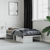 vidaXL Cadre de lit m&eacute;tal sans matelas avec t&ecirc;te de lit blanc 90x200cm