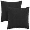 vidaXL Coussins de canapé 2 pcs Noir 80 x 80 cm