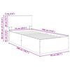 vidaXL Cadre de lit Ch&ecirc;ne brun 75 x 190 cm Bois d'ing&eacute;nierie