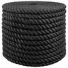 vidaXL Corde en Jute 160 mm 50 m Noir Jute 100% Tossa