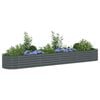 vidaXL Lit surélevé de jardin 400x80x44 cm Acier galvanisé Gris