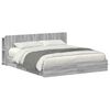 vidaXL Cadre de lit avec rangement Sonoma gris 180 x 200 cm
